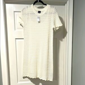 NWT Gap White crochet dress